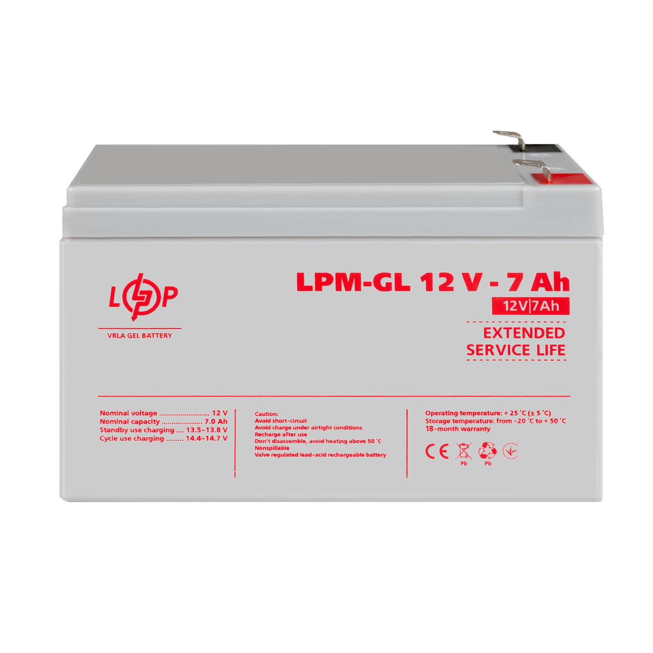 Аккумулятор гелевый LPM-GL 12V-7 Ah - фото 2 Аккумулятор гелевый LPM-GL 12V-7 Ah - фото 2