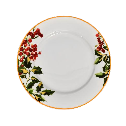 Тарелка новогодняя Christmas winterberries 20,5 см 4 шт. (64298)