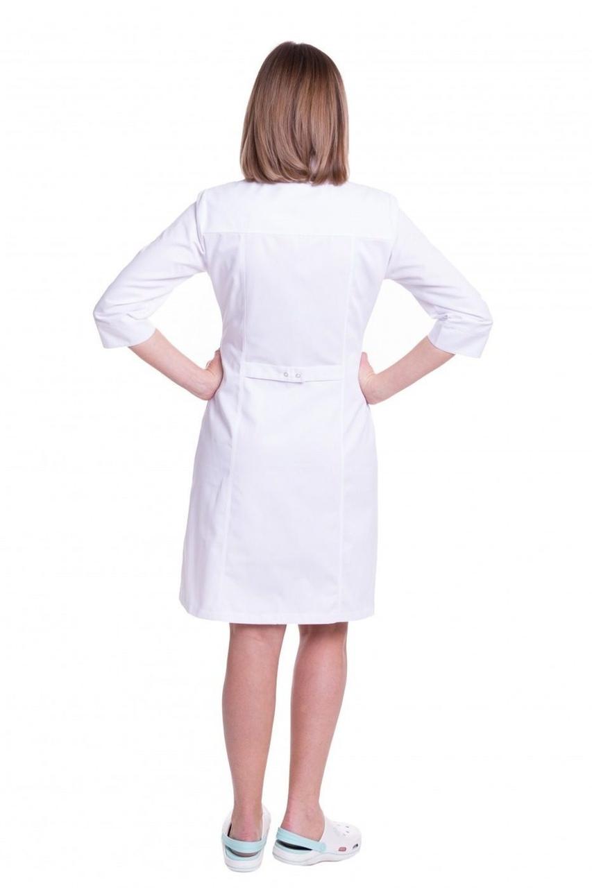 Халат женский хлопковый TopLine Premium Монако рукав 3/4 р. 44 Белый (31700-(44)Белый) - фото 3 Халат женский хлопковый TopLine Premium Монако рукав 3/4 р. 44 Белый (31700-(44)Белый) - фото 3