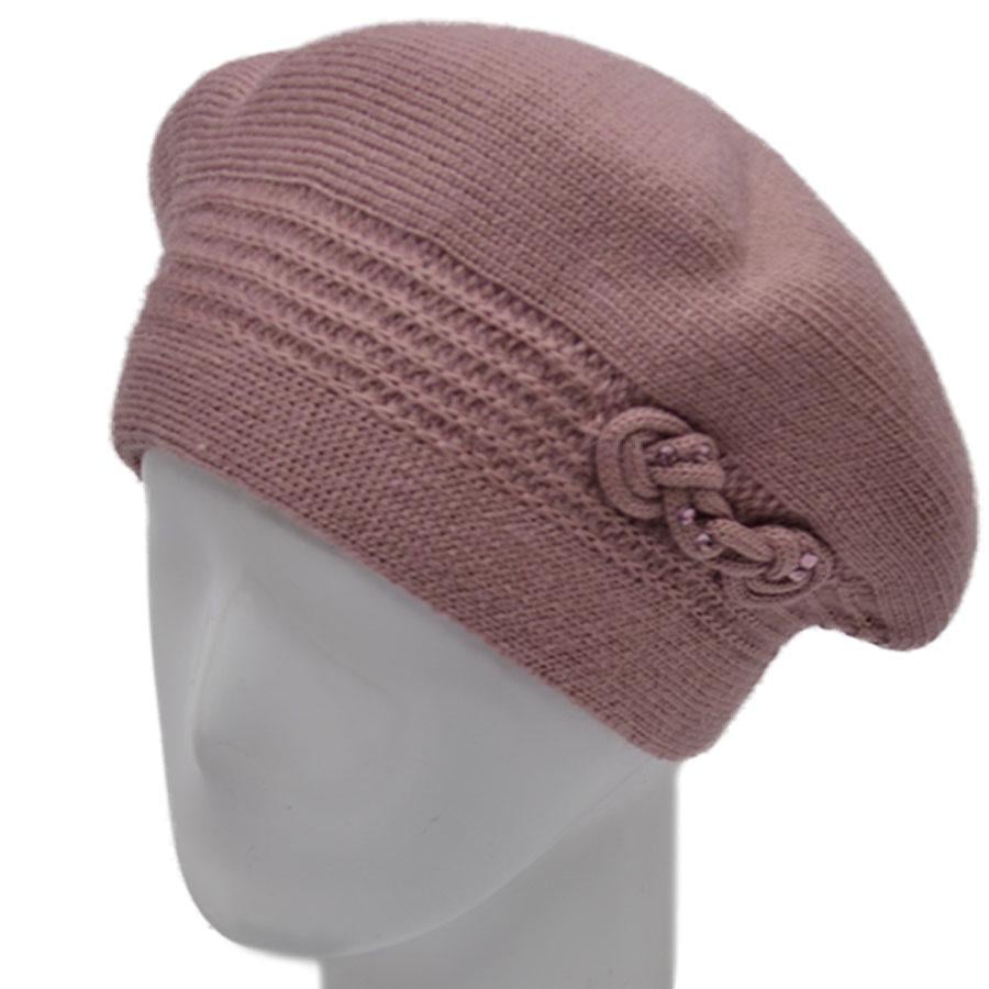 Берет женский Lirus Азиза полушерстяной Пудровый (70241)