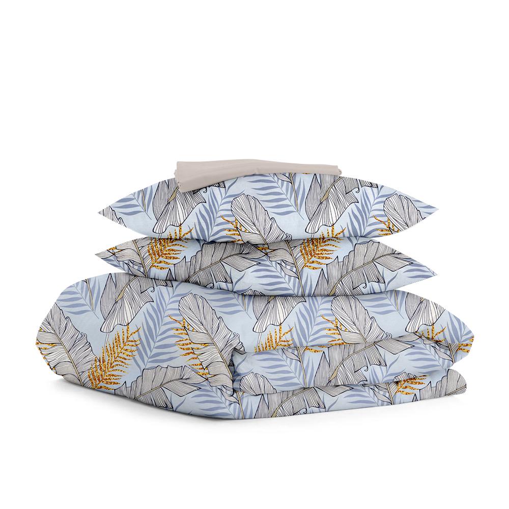 Постель двуспальная Cosas Palm Leaves с простыней на резнике 180х220 см (4822052130094)