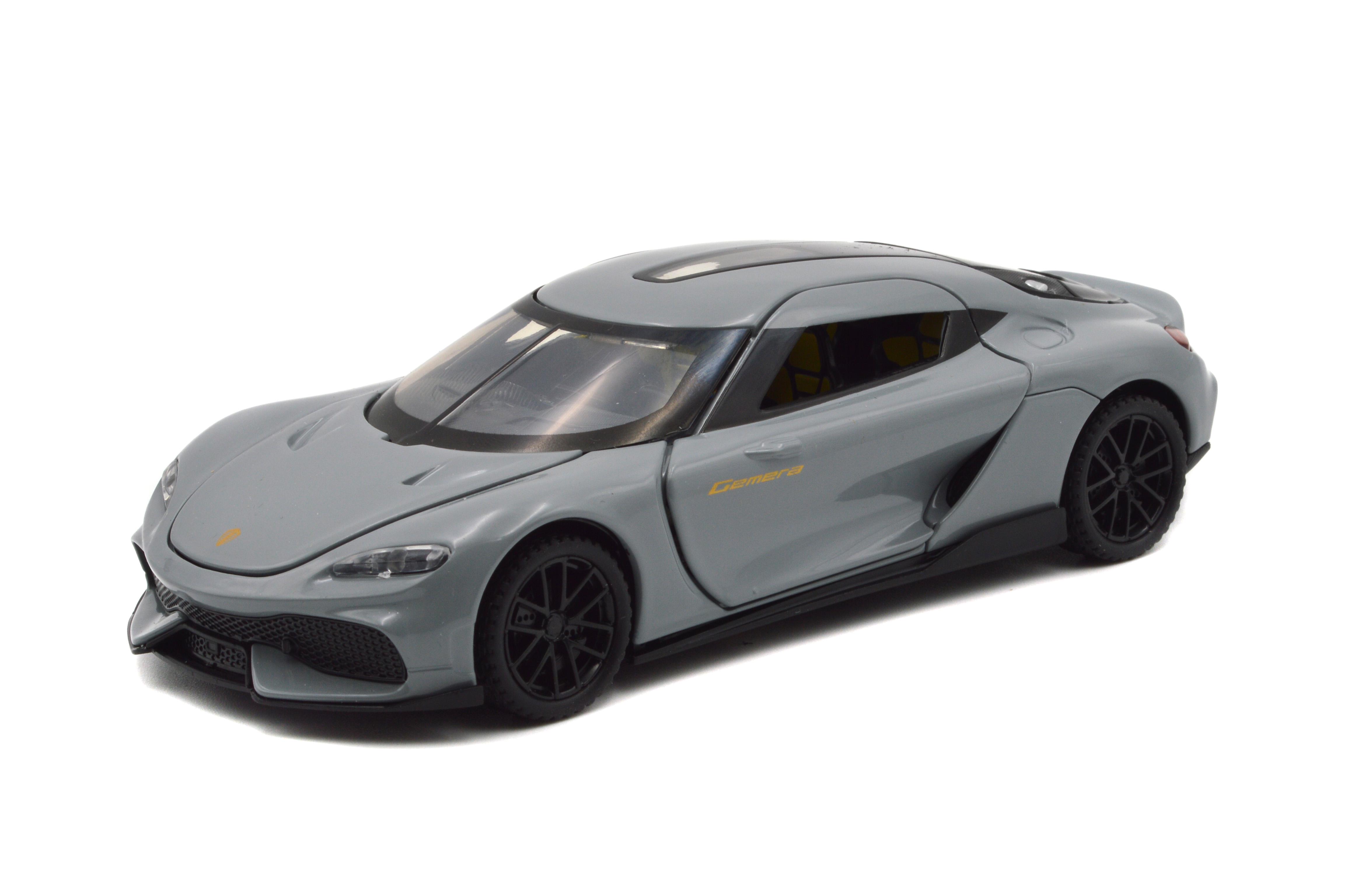 Модель металлическая Koenigsegg Gemera свет звук инерция открываются все двери (73022G)