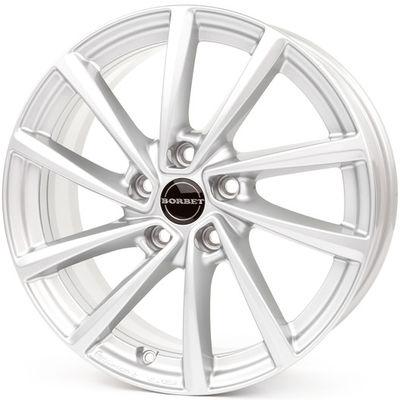 Диски на авто Borbet V R16 W7 PCD5x112 ET48 DIA57.1 Crystal silver