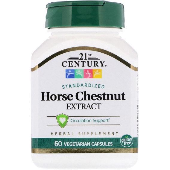 Экстракт конского каштана 21st Century Horse Chestnut Seed Extract Standardized 60 Veg Caps (CEN-21781)