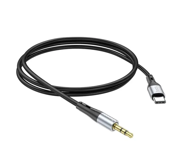 Переходник Hoco UPA22 Silicone AUX to Type-C 1 м Black Переходник Hoco UPA22 Silicone AUX to Type-C 1 м Black