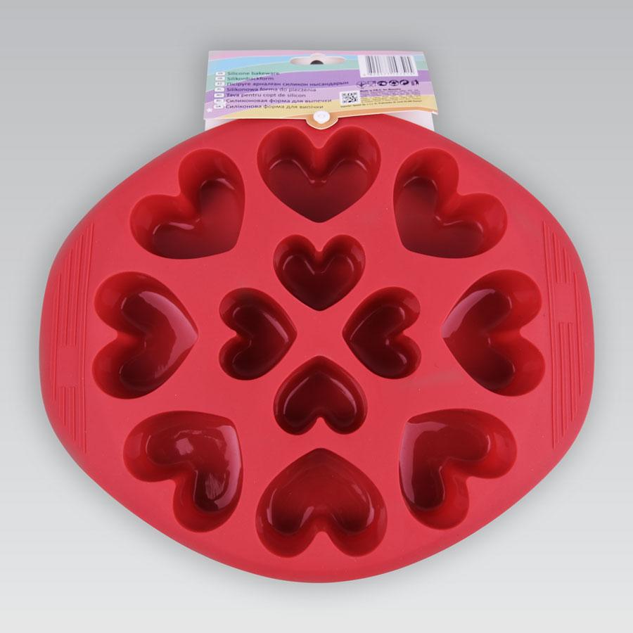 Силиконовая форма для выпечки кексов Maestro MR-1056 Сердце