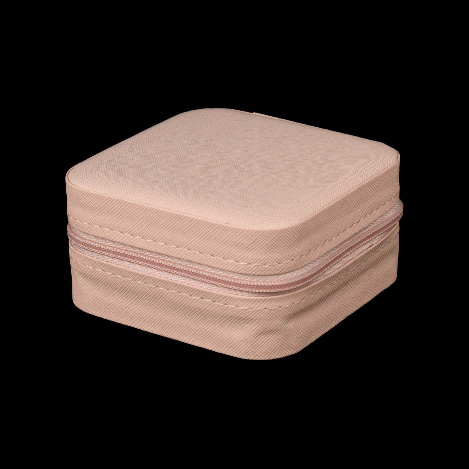 Шкатулка для украшений 10х5х10 см Пудровый (ШДД-17-3) - фото 2 Шкатулка для украшений 10х5х10 см Пудровый (ШДД-17-3) - фото 2