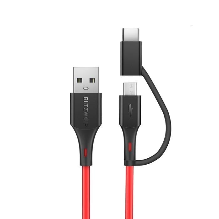 Кабель BlitzWolf BW-MT 3 2в1 USB+Type-C 1,8 м