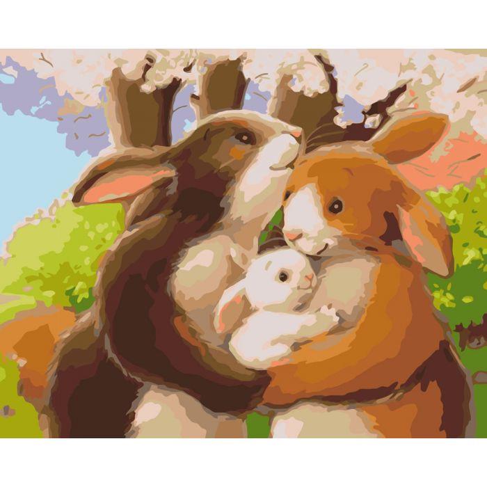 Картина по номерам Ідейка Счастливая семья 40х50 см (KHO2426)