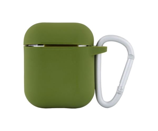 Чехол-футляр Gorilla Silicone Case 1/2 для наушников Apple Airpods/Carabin Зеленый