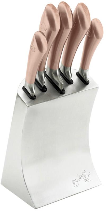 Набір кухонних ножів Berlinger Haus Rose Gold 5 пр. підставці (BH-2375)