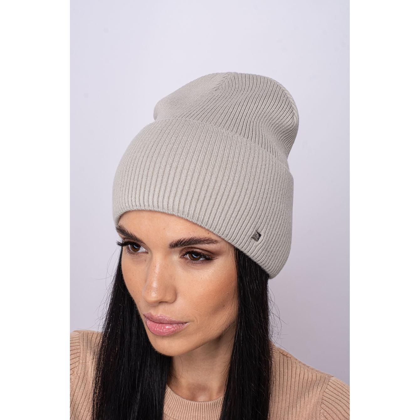 Шапка женская шерстяная Leks Факт one size Светлая фисташка