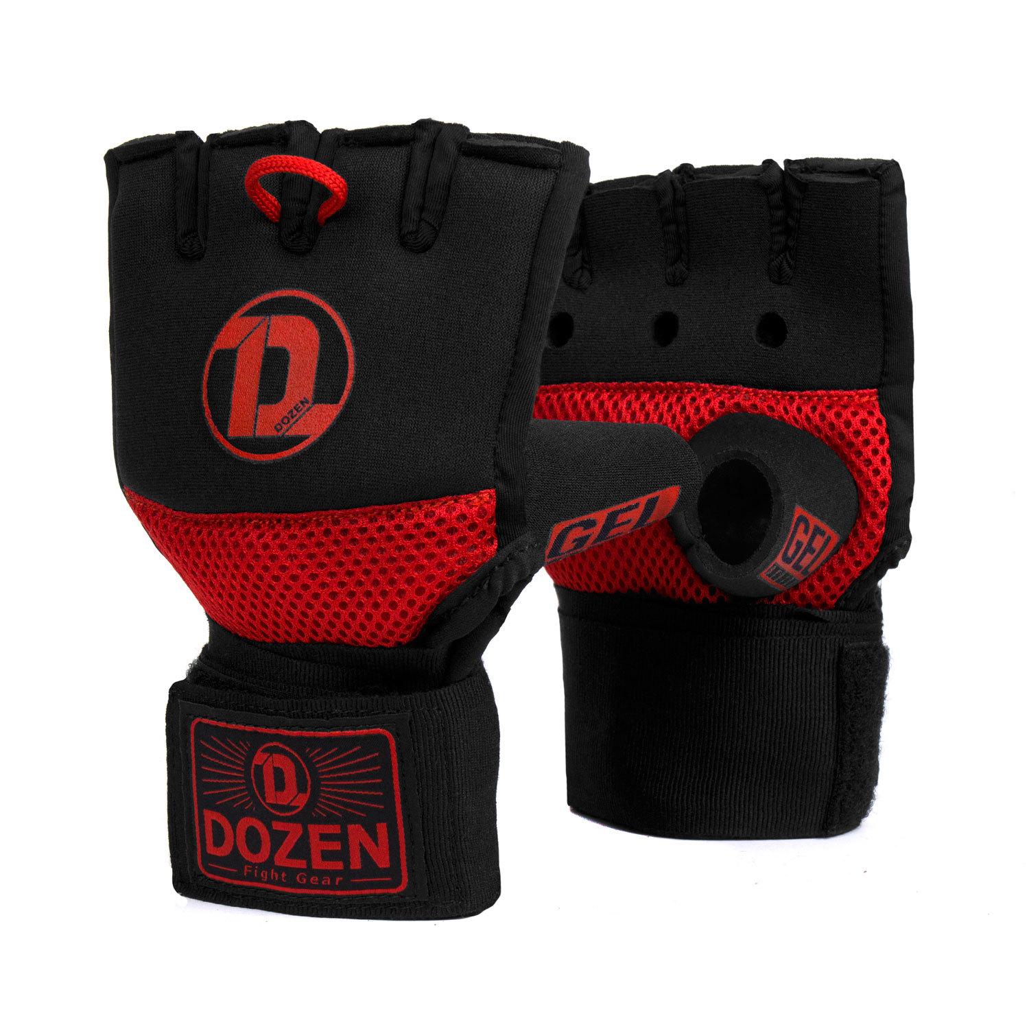 Бинты-перчатки Dozen Pro Gel Air Inner Speed Wraps L/XL Черно-красный