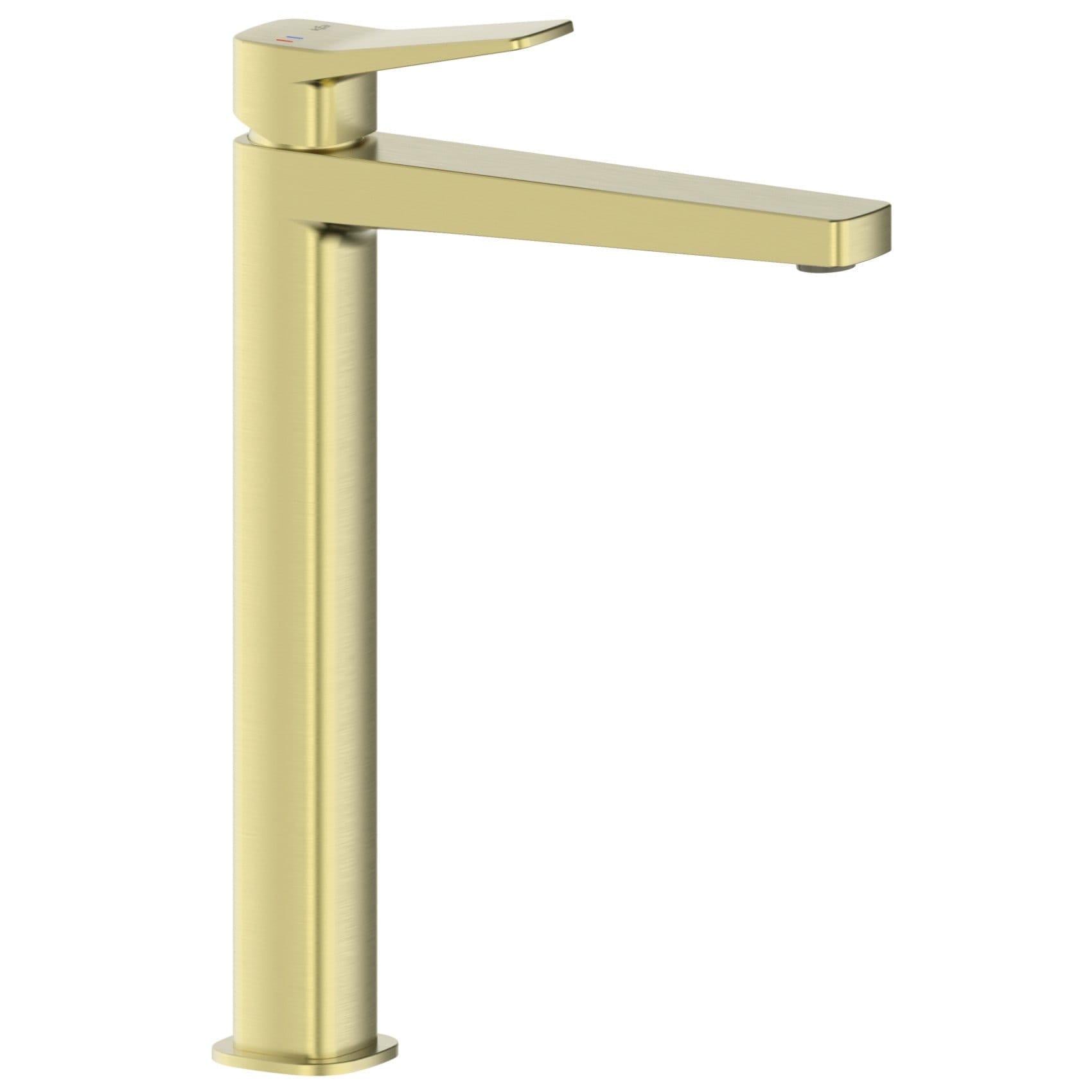 Смеситель для умывальника KFA Armatura Malaga Click-Clack однорычажный с донным клапаном Золото брашированное (4522-712-31)