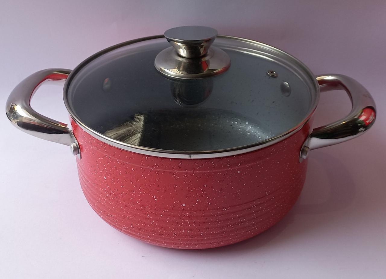 Набір каструль Bachmayer з гранітним покриттям Червоний (BM-1907) - фото 4