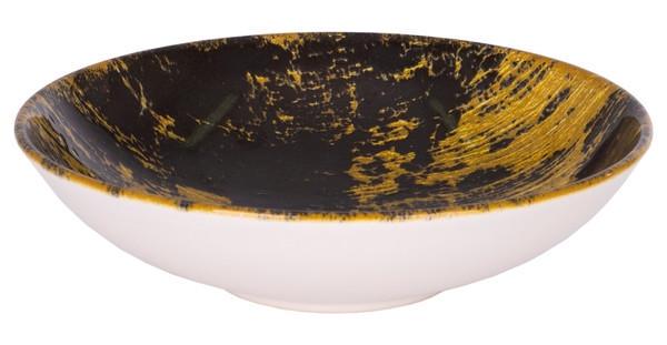 Тарілка глибока Ipec MONACO d 19 см кераміка кам'яна Золотий (30907084)