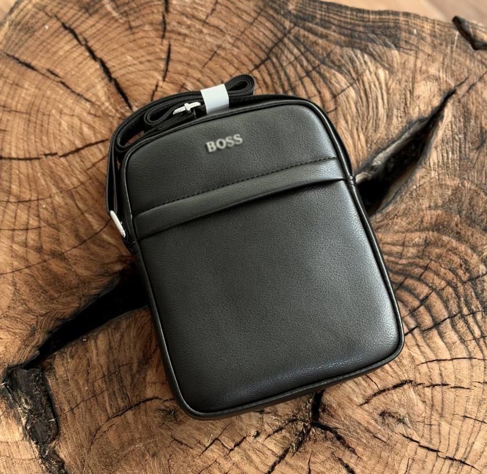 Сумка мужская брендовая BOSS экокожа Черный (0122-2 PTR) - фото 9 Сумка мужская брендовая BOSS экокожа Черный (0122-2 PTR) - фото 9