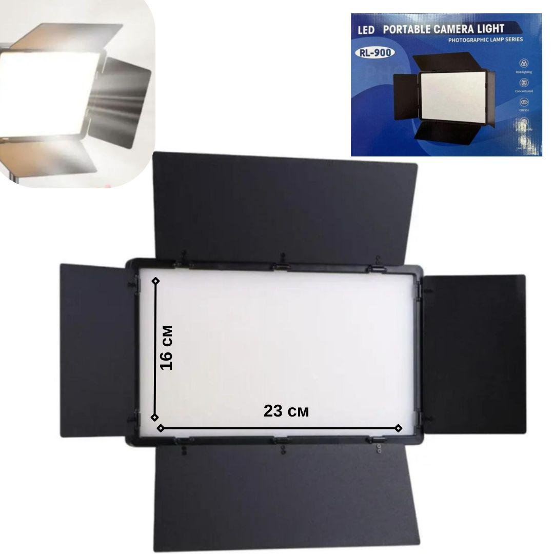 Лампа-панель світлодіодна для фото та відео Camera Light RL-900 та штатив з пультом 3000-6500K 23х16 см (533-1) - фото 10