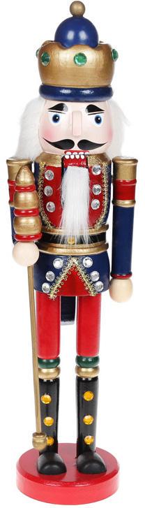 Статуэтка декоративная Щелкунчик 38 см Синий с красным