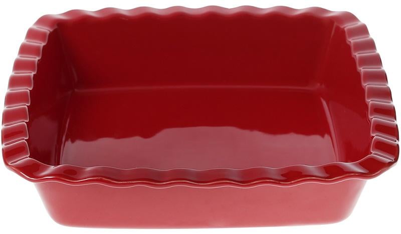 Форма Augsburg Волна квадратная для выпечки 25х25х6 см керамическая Красный (BD-319-354)
