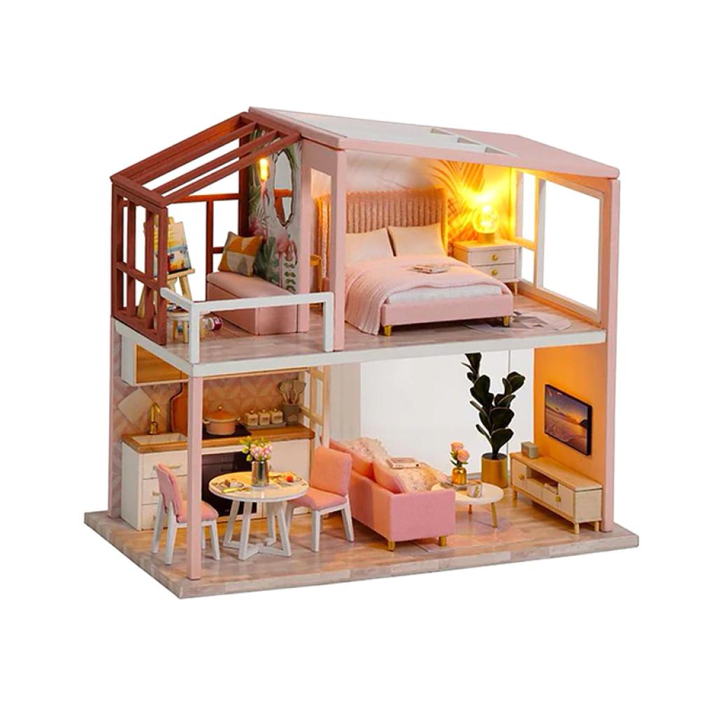 Конструктор 3D DIY Cute Room QL-003-B Розовый Лофт (1378481)