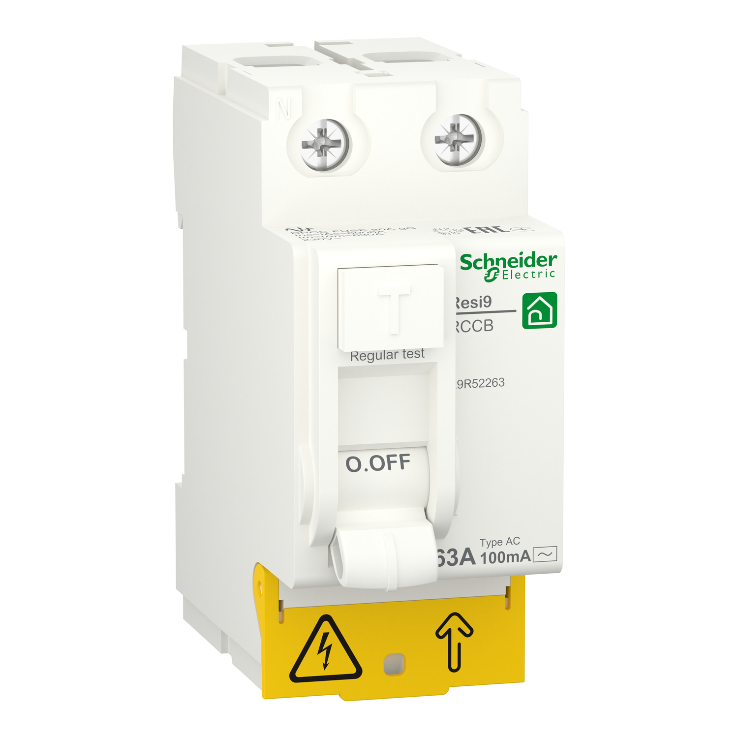 Устройство защитного отключения Schneider Electric Resi9 2Р 63А 100 mА АС (R9R52263)