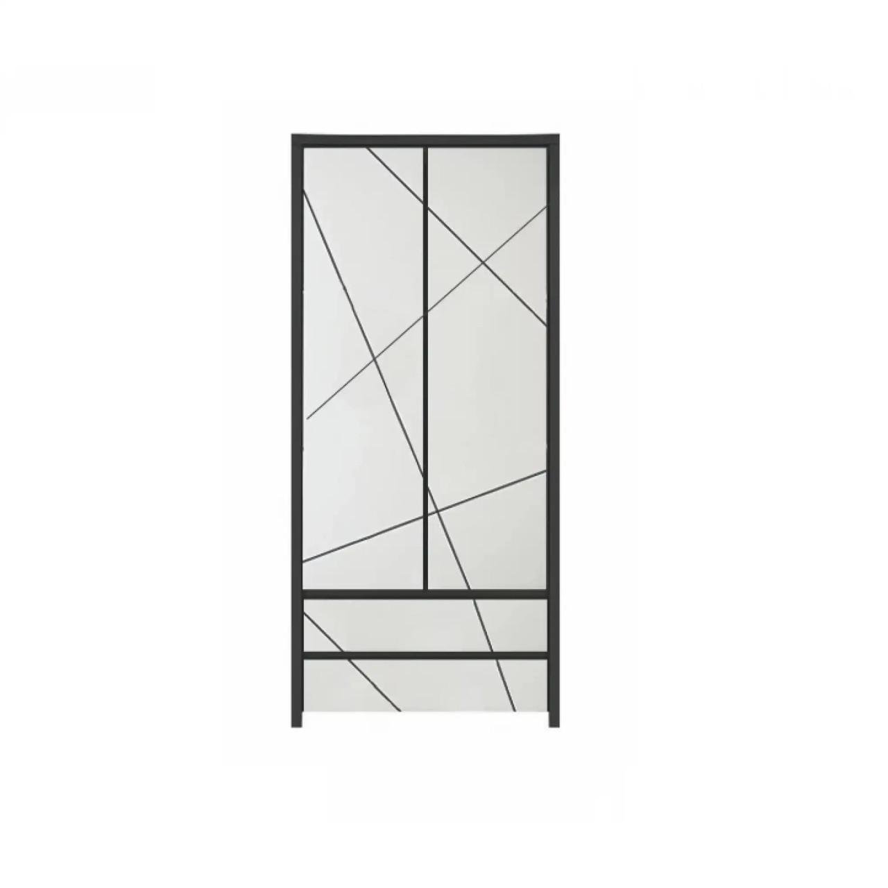 Шафа дводверна з ящиками ВМК Каспіан МДФ SZF2D2S Венге магія/Білий сніг (GRB-1735)