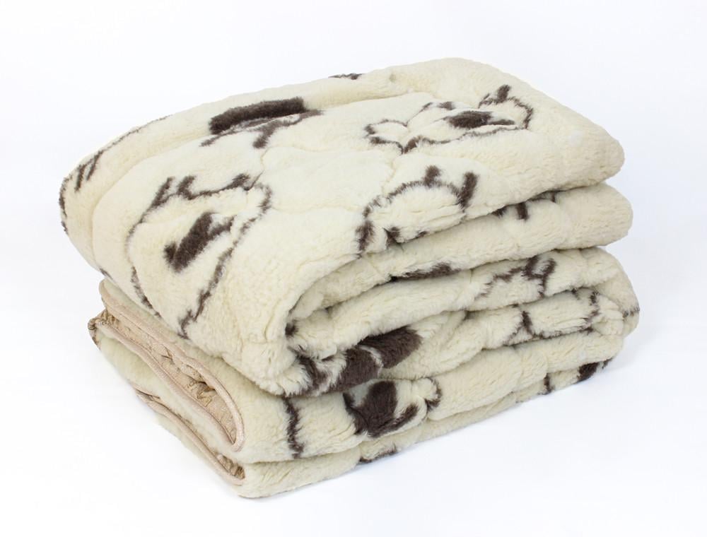 Одеяло открытое овечья шерсть с двух сторон Барашек полуторное 145х210 см (55235)