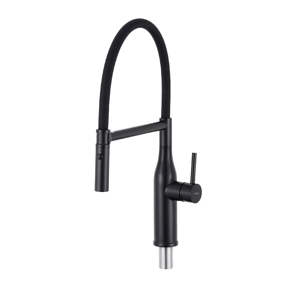 Змішувач для кухні Gappo G4098-26 одноважільний високий вилив Чорний (SQ-1047631)