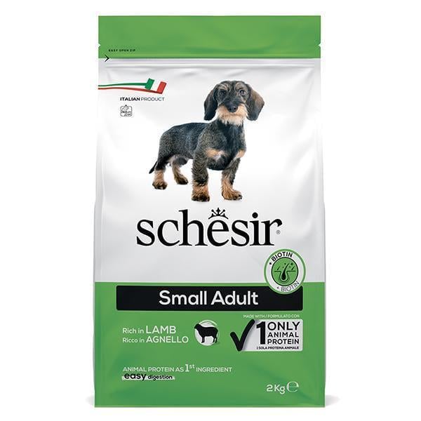 Корм сухой для взрослых собак Schesir Dry Dog Small Fish монопротеиновый малых пород с ягненком 2 кг (ШСВМЯ2)