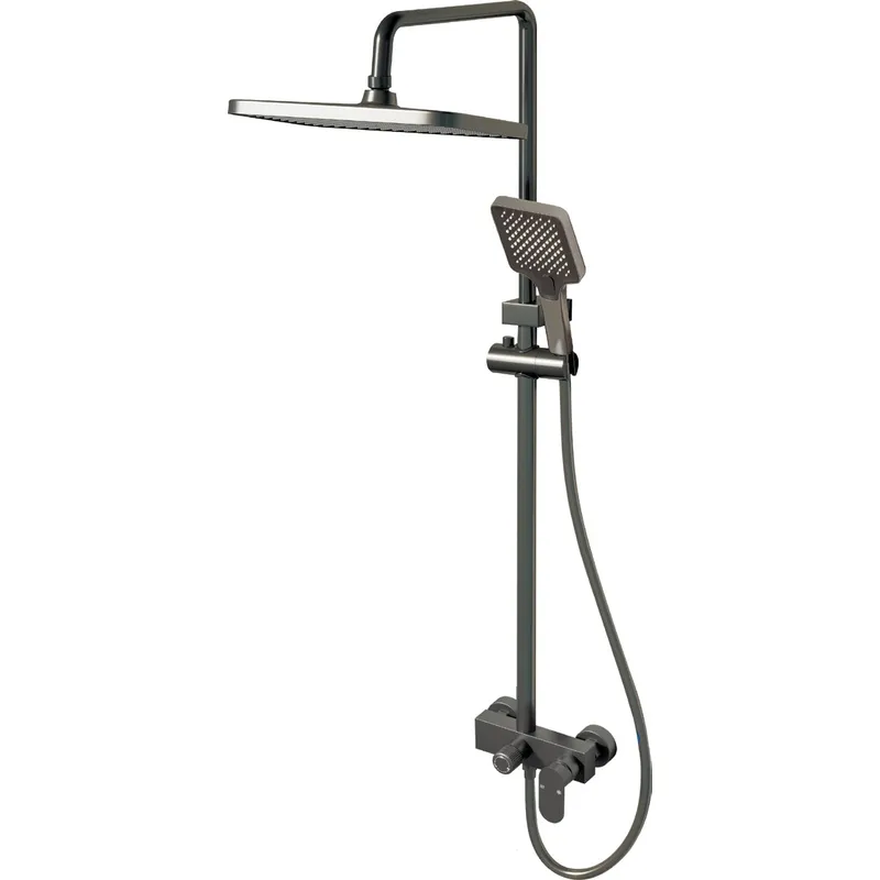 Душова колона зі змішувачем з алюмінію Armata BCD-009-J 3 режими Black (CH6557) Душова колона зі змішувачем з алюмінію Armata BCD-009-J 3 режими Black (CH6557)