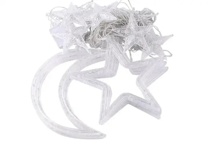 Гирлянда звезды и луна от Usb 2.5 м 138 LED Холодный белый (2027383238) - фото 4 Гирлянда звезды и луна от Usb 2.5 м 138 LED Холодный белый (2027383238) - фото 4