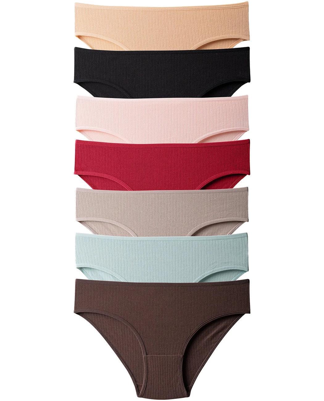 Набор трусиков-слипов женских хлопковых Lolitam 7000-5 7 шт. M Разноцветный (5260528610251)