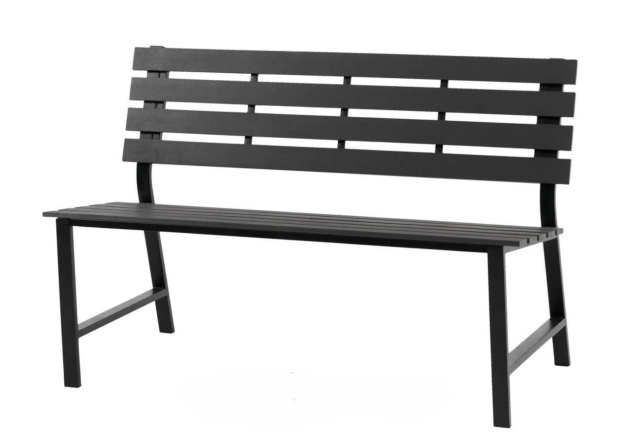 Скамейка садовая Loft со спинкой 1250 мм Серый (6156d5b13edc877ba8589e4b)