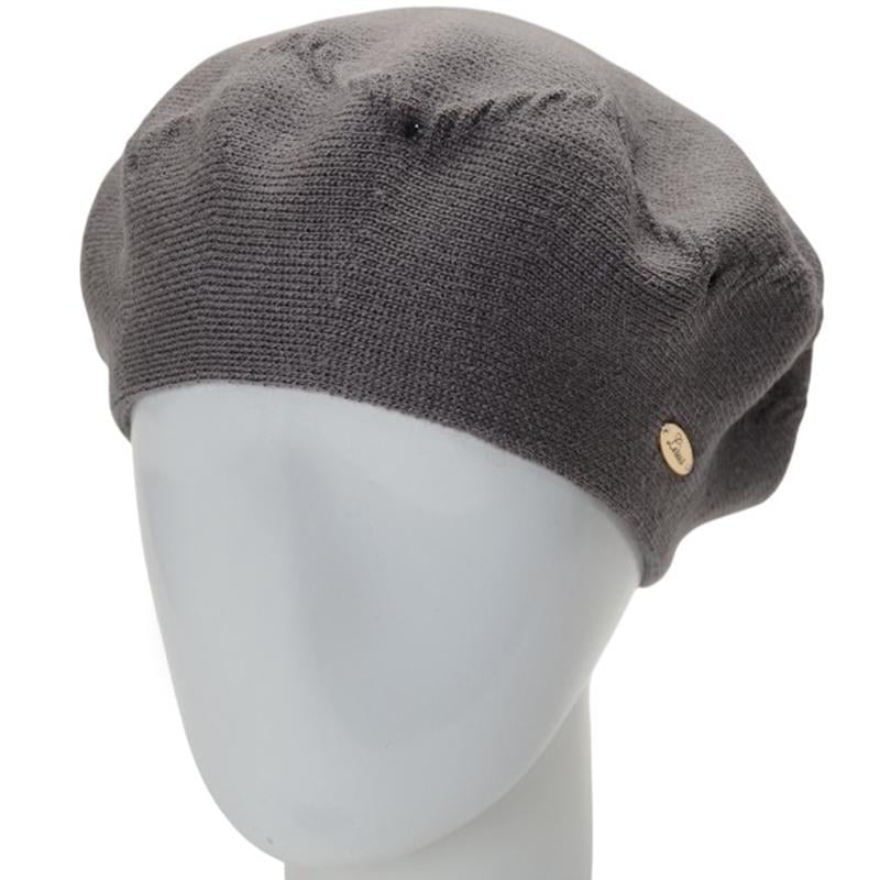 Берет жіночий подвійний Lirus Алана універсальний Дим (276147)