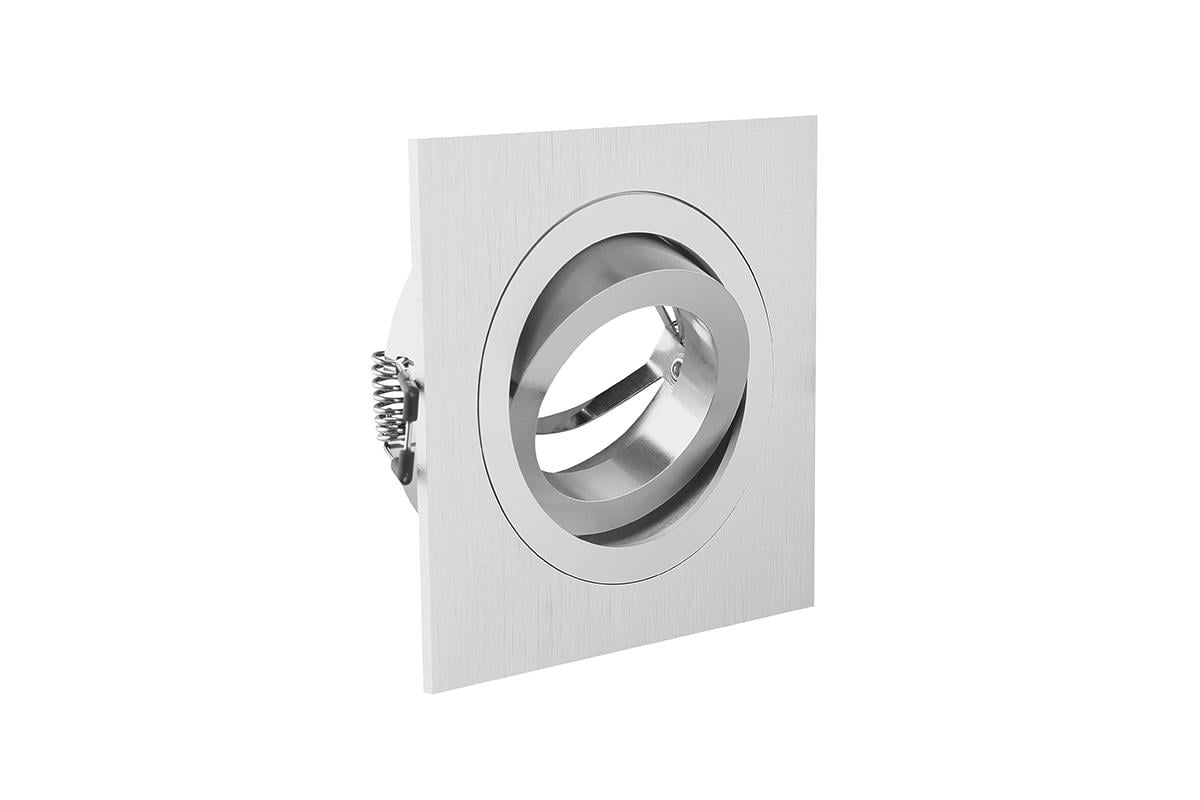 Светильник точечный GTV MORENA OP-OPRKW1-80 квадратный алюминий Инокс