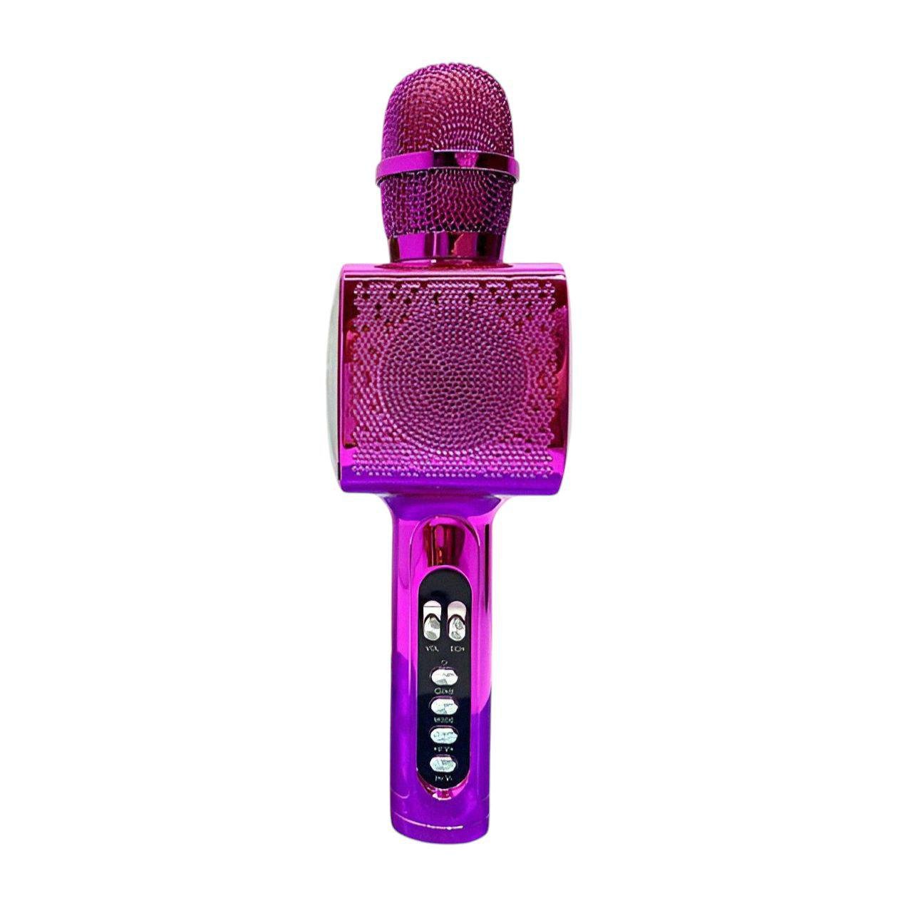 Караоке-микрофон беспроводной L20 с поддержкой Bluetooth/USB на аккумуляторе Фиолетовый (28784331)