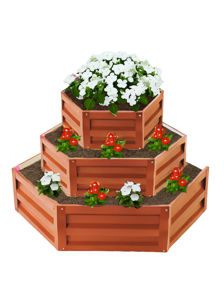 Клумба усиленная SIMBUD Карпатская горка RAL8004 (29671084)