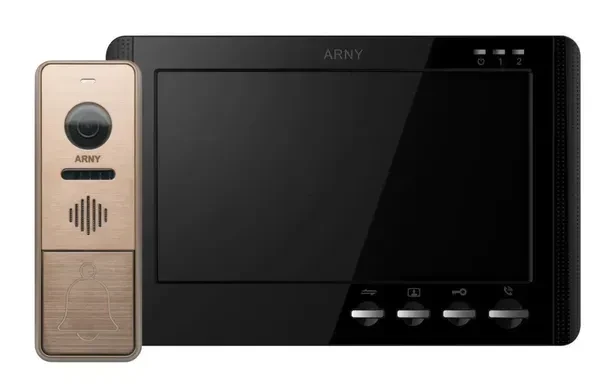 Комплект видеодомофона аналоговый ARNY AVD-7942 AVD-709MD 1Мп + AVP-NG420 1Мп Black/Bronze