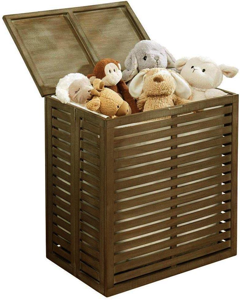 Корзина для белья из дерева Районг 59х35х52 см Сепия (КЗБ-59350408)