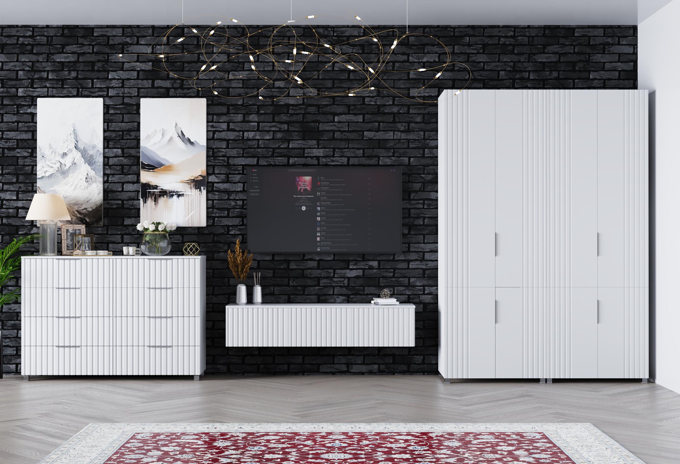 Комод DiPortes Саванна К-407 МДФ 140х99х40 см Белый (01071) - фото 3