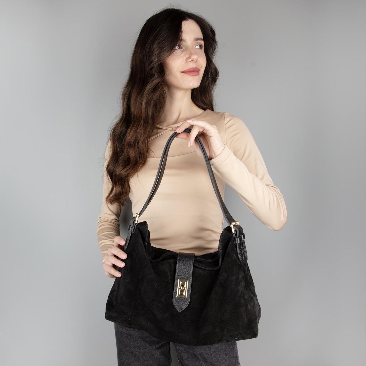 Сумка женская Virginia Conti замшевая (04034) Черный - фото 2