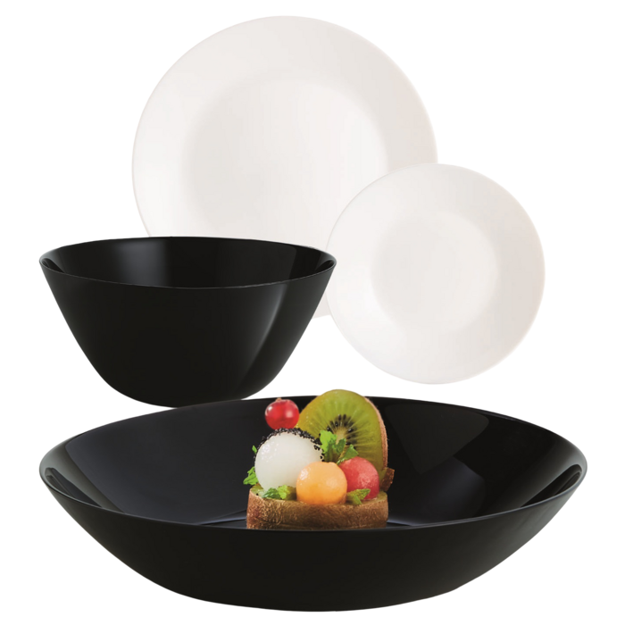 Столовий сервіз Luminarc Lillie Black&White 19 пр. (7119988)