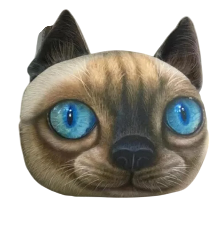 Подголовник в автомобиль с 3D изображением Кота с голубыми глазами (24392156)