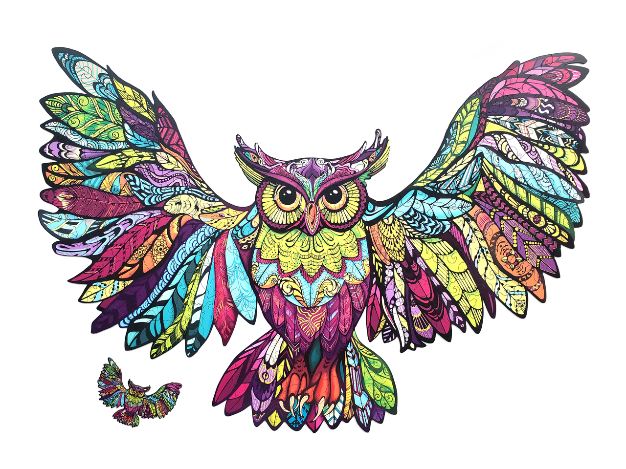 Пазл деревянный Сова элементы в форме животных 67,7х47,5 см 227 шт. (1685925209) - фото 3 Пазл деревянный Сова элементы в форме животных 67,7х47,5 см 227 шт. (1685925209) - фото 3