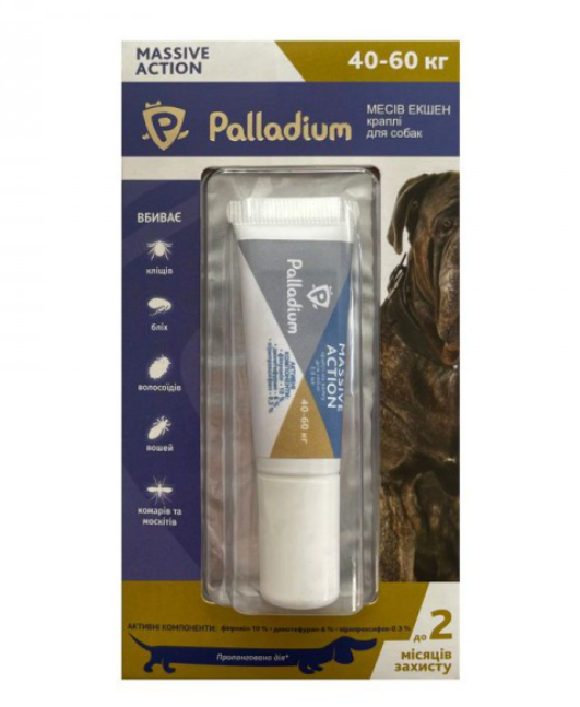 Капли для собак Palladium Massive Action от блох/клещей (00000007701)
