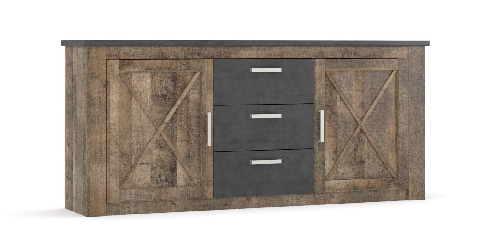 Комод Мебель-Сервис 2Д3Ш Джорджия Дуб колониальный/Матера (47589)