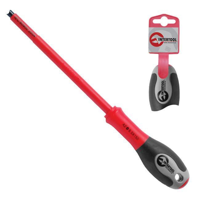 Отвертка шлицевая изолированная Intertool VT-3206 1000 В 1x5,5 мм 125 мм