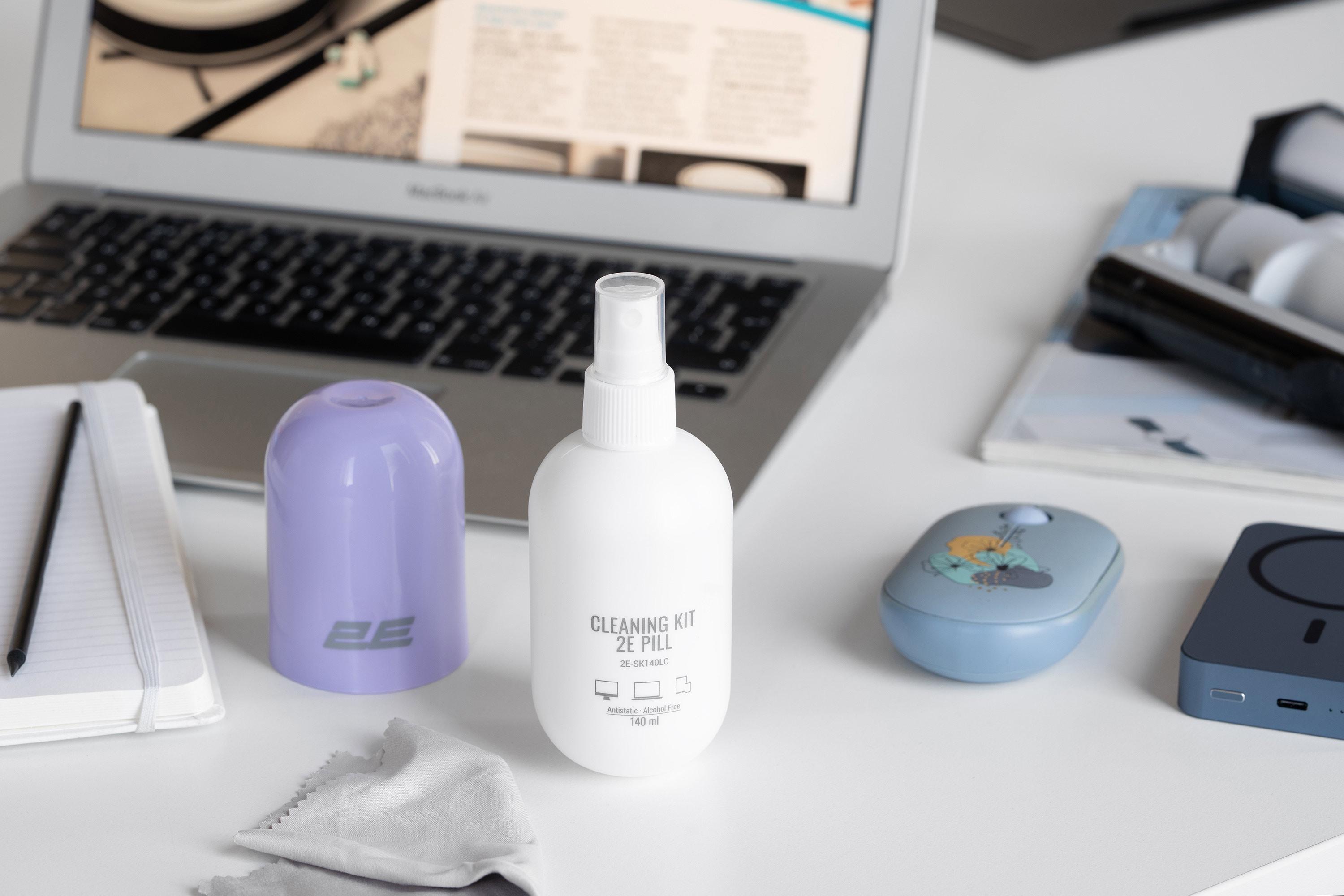 Набор для чистки техники 2E PILL жидкость/салфетка 140 мл Бело-сиреневый (30471990) - фото 5 Набор для чистки техники 2E PILL жидкость/салфетка 140 мл Бело-сиреневый (30471990) - фото 5