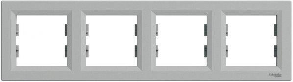 Рамка Schneider Electric EPH5800461 Asfora 4 поста пластик Алюминиевый (11485799) Рамка Schneider Electric EPH5800461 Asfora 4 поста пластик Алюминиевый (11485799)